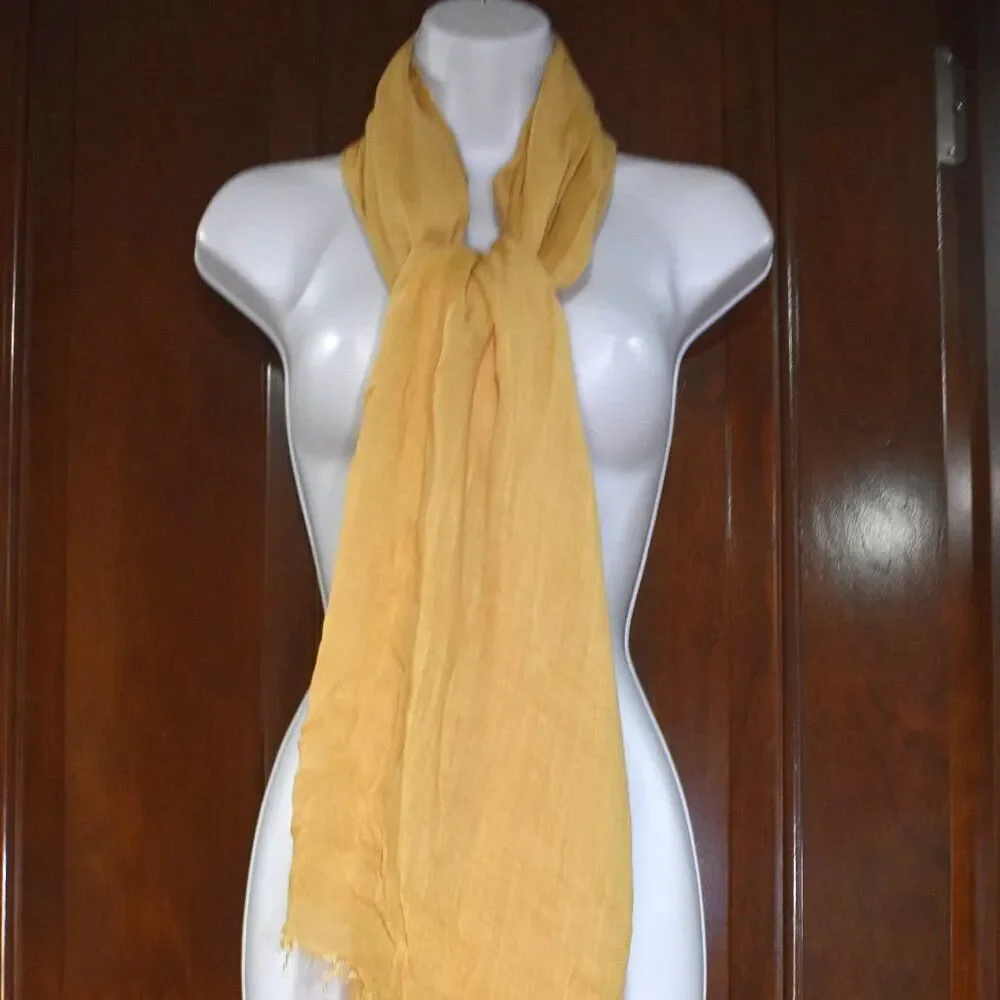 Eileen Fisher Yellow Modal Scarf Shawl Wrap 35